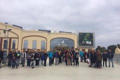 Společné foto s ZŠ Chvaly a ZŠ Uhříněves po návštěvě Techmanie V Plzni